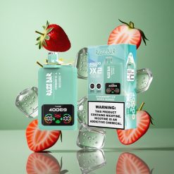 Razz Bar 40000 Puffs Egyszerhasználatos E-párologtató Eperjég_Gyümölcskeverék Kijelzővel és Type-C Csatlakozóval